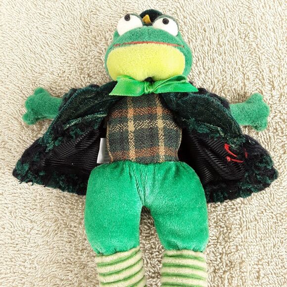 Small Leprechaun Frog O'Toole, 7.5" Standing Plush Toy Doll Figure, Russ Berrie - Picture 6 of 9